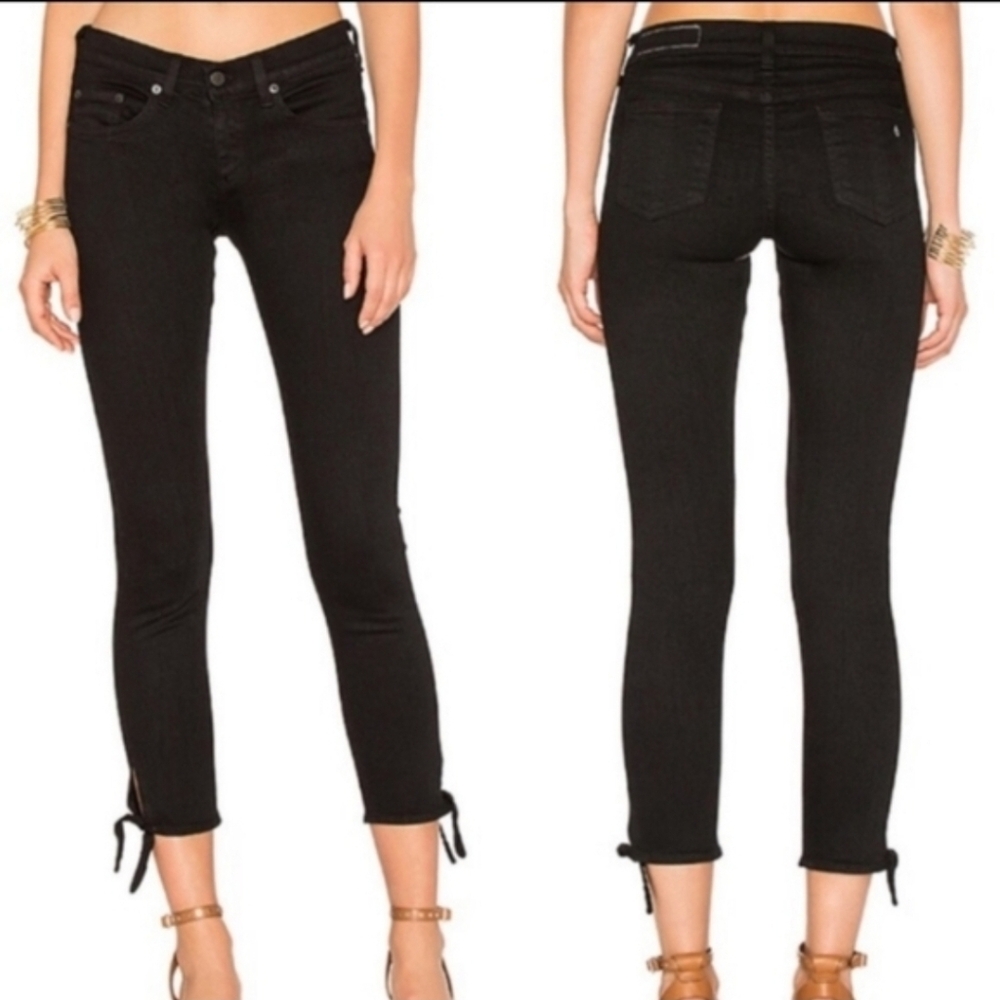 Rag & bone Stevie Crop Ankle  Black jeans Size 27